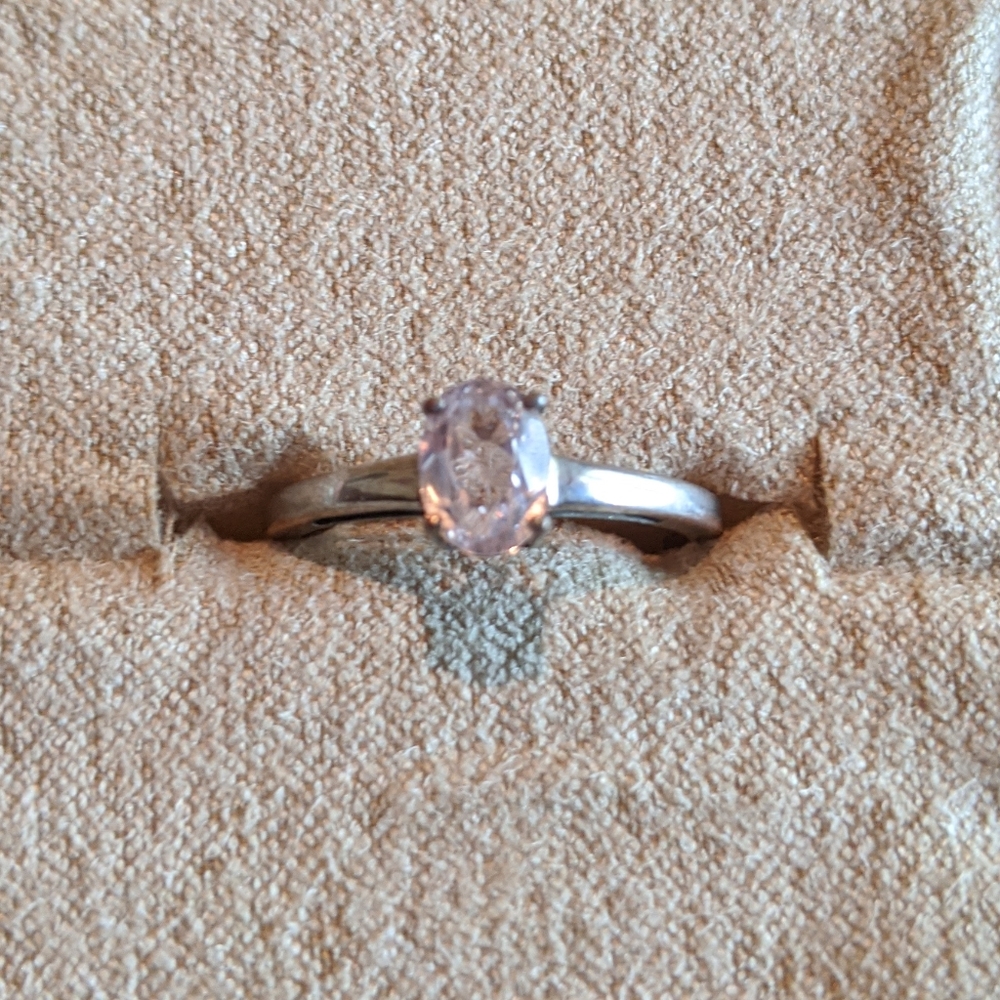 Genuine Kunzite 925 SS Ring